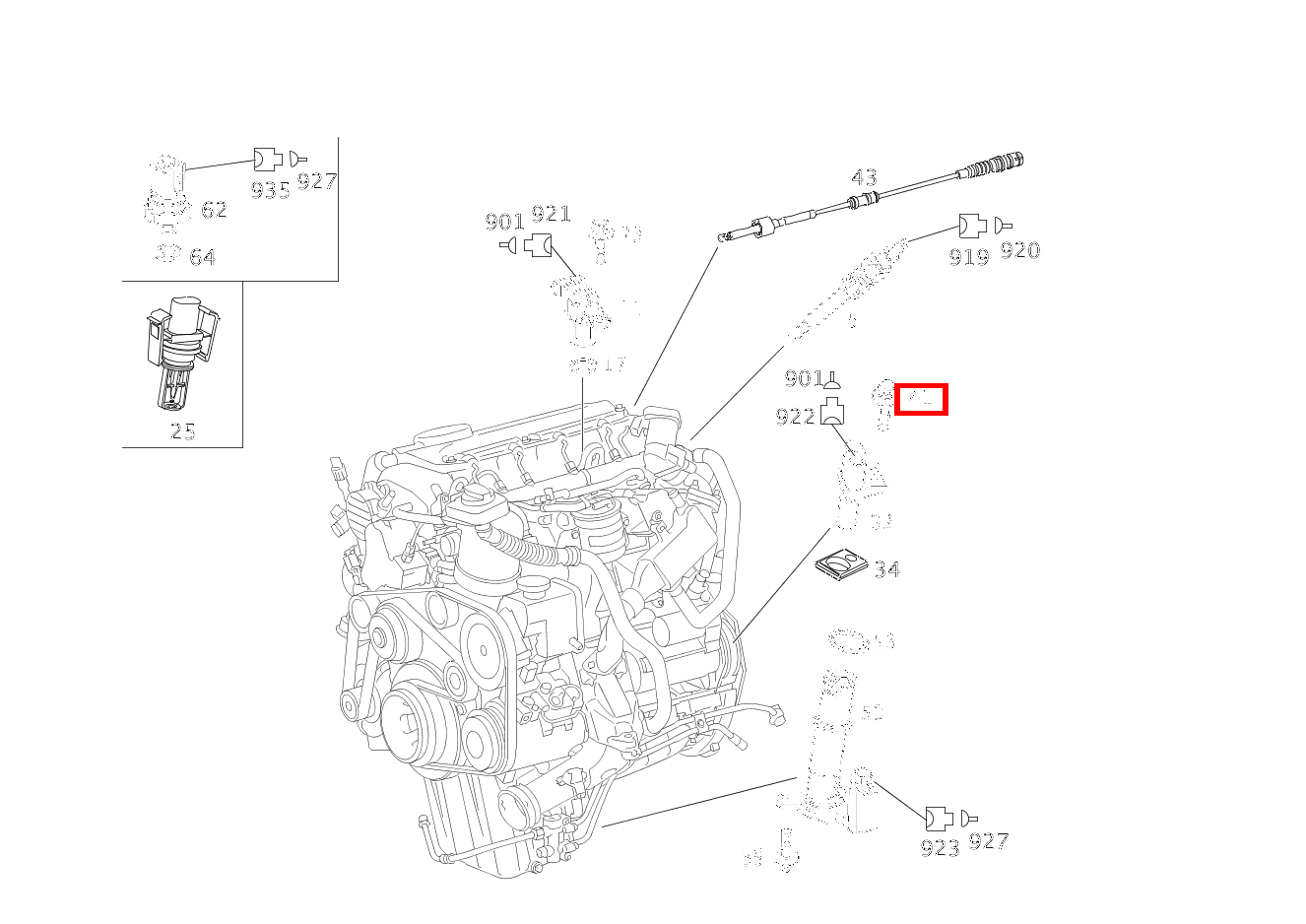 Sechsrundschraube POSITIONSGEBER AN ZYLINDERKURBELGEHAEUSE M6X16 906 Sechsrundschraube POSITIONSGEBER AN ZYLINDERKURBELGEHAEUSE M6X16 906
