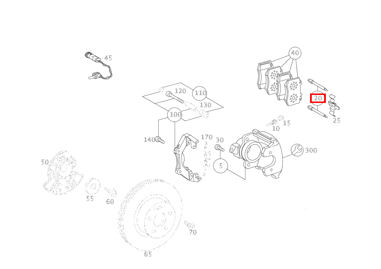 TEILESATZ BOLZEN BREMSBELAGHALTEFEDER AN BREMSSATTEL, VORDERACHSE S 65 AMG L 220 TEILESATZ BOLZEN BREMSBELAGHALTEFEDER AN BREMSSATTEL, VORDERACHSE S 65 AMG L 220
