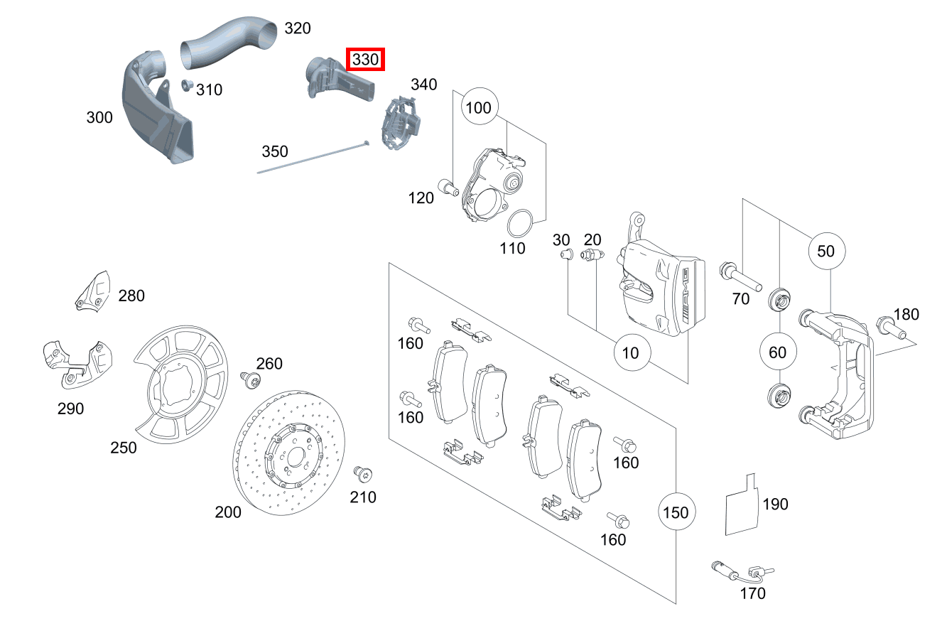 Belüftungsdüse Rechts Mercedes-AMG GT Black Series 190