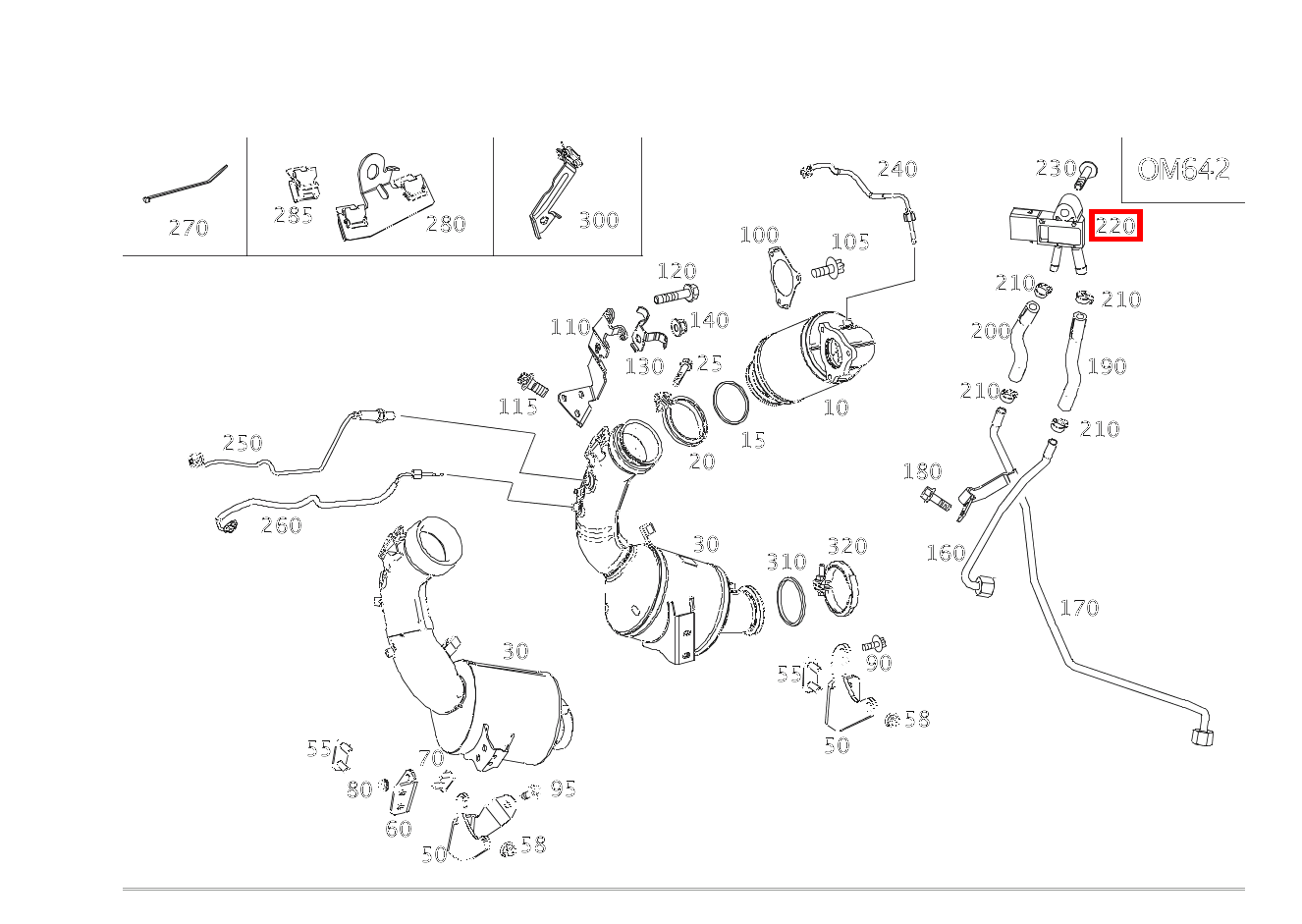 Drucksensor DIFFERENZDRUCK E 350 d 4MATIC Cabriolet 238
