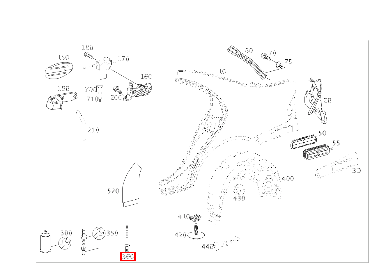 Blindniet REPARATURLOESUNG; 6,4 X 12MM / 1-3,5MM CLS 55 AMG 219 Blindniet REPARATURLOESUNG; 6,4 X 12MM / 1-3,5MM CLS 55 AMG 219
