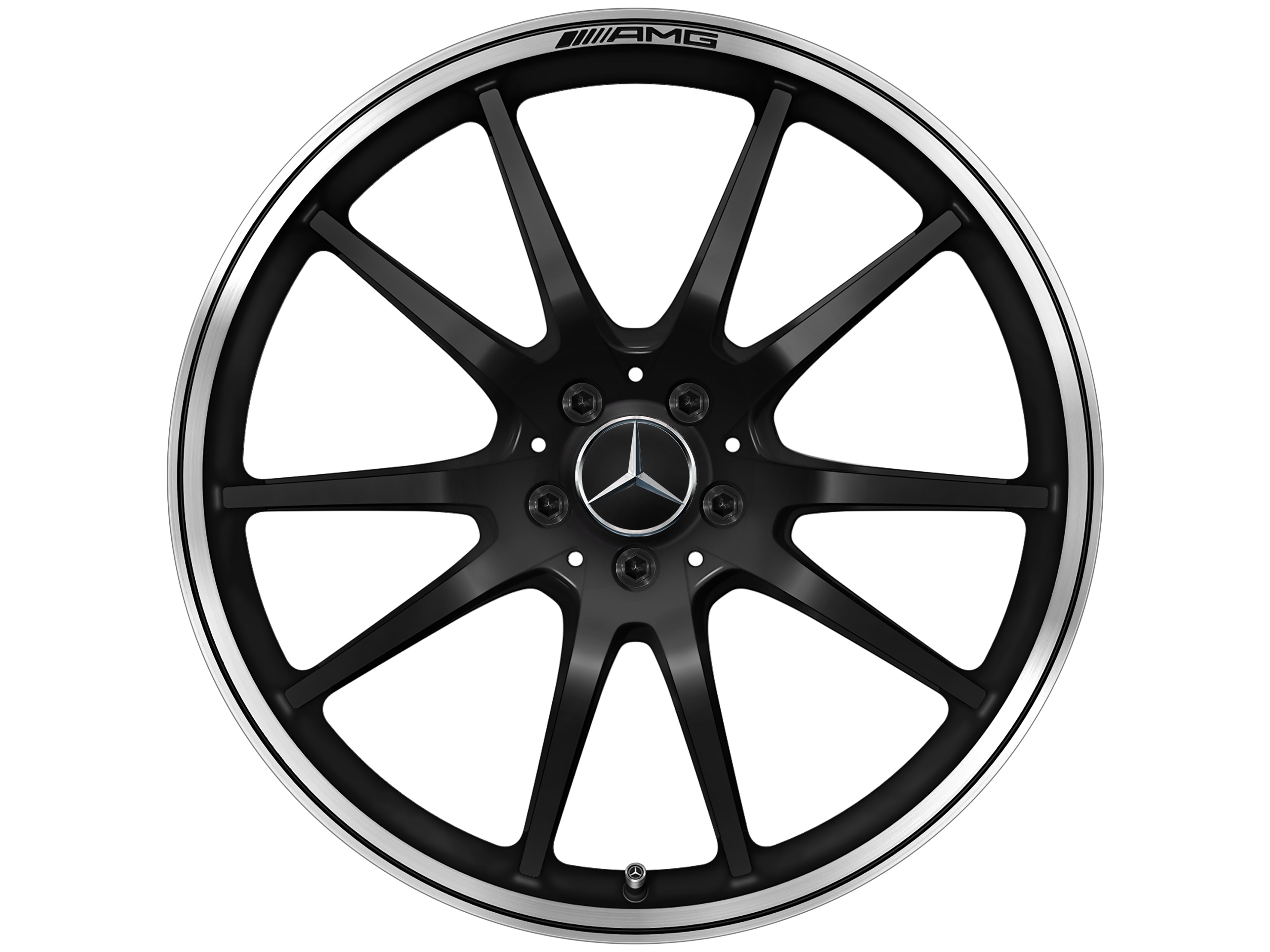 AMG Schmiederad 10-Speichen-Design, 21 Zoll, 10 J x 21 ET 30, schwarz matt