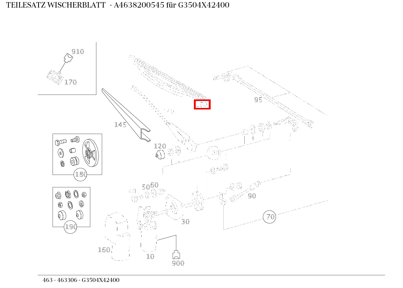 Teilesatz Wischerblatt G3504X42400 463
