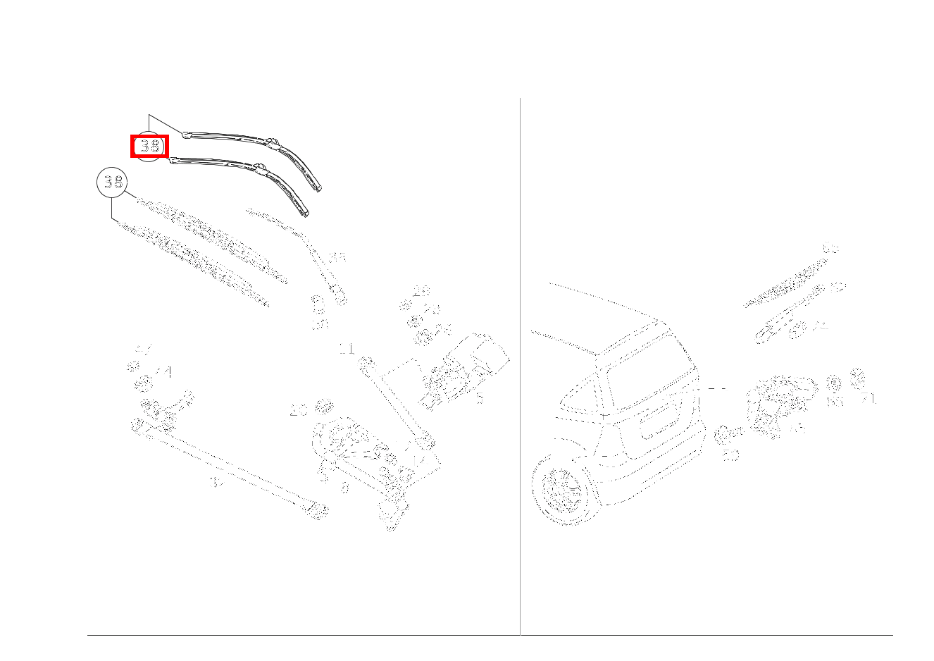 Teilesatz Wischerblatt TEILESATZ LINKS UND RECHTS A 140 Limousine 169
