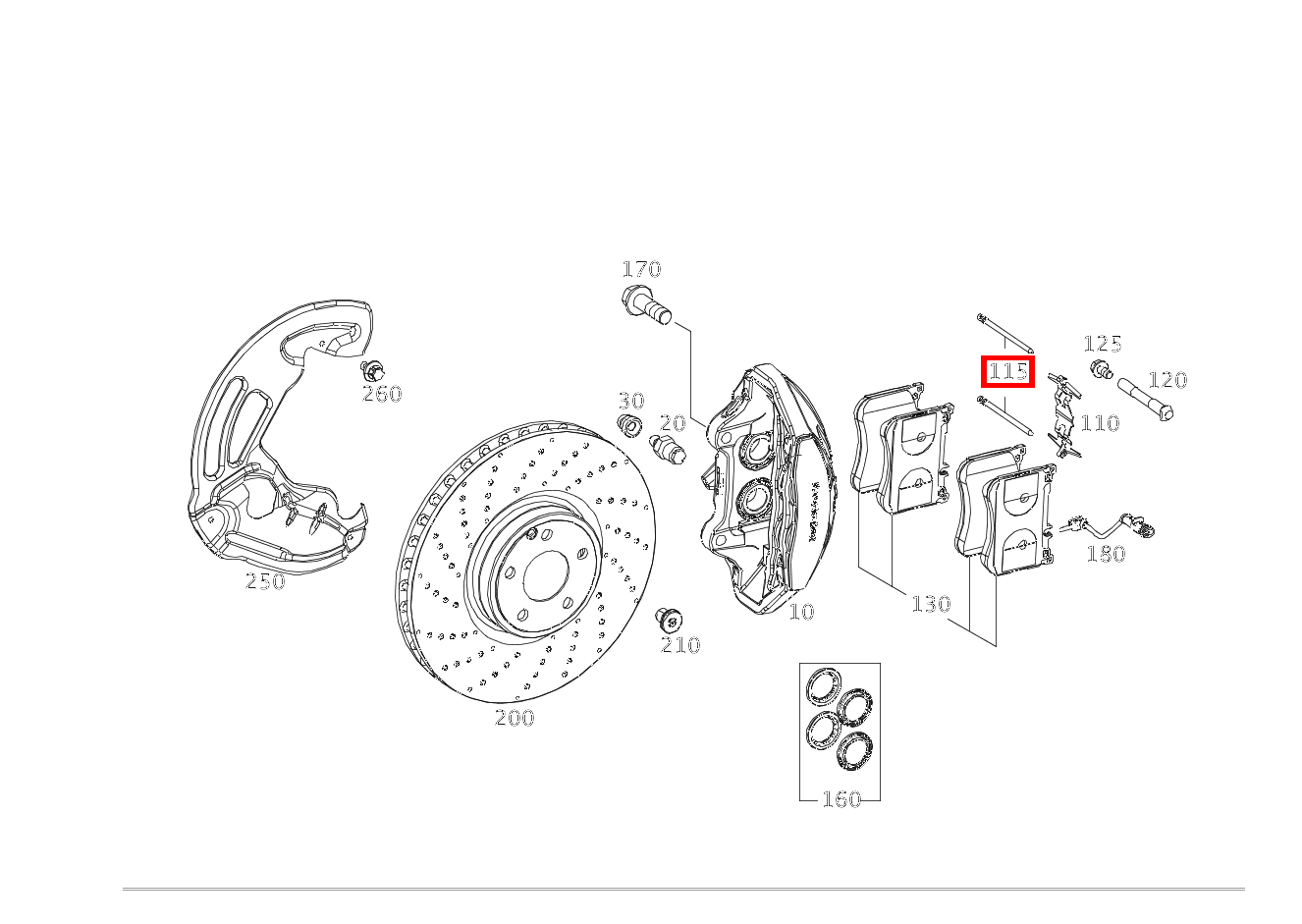 TEILESATZ FUEHRUNGSBOLZEN Links und rechts Mercedes-Maybach S 650 222 TEILESATZ FUEHRUNGSBOLZEN Links und rechts Mercedes-Maybach S 650 222