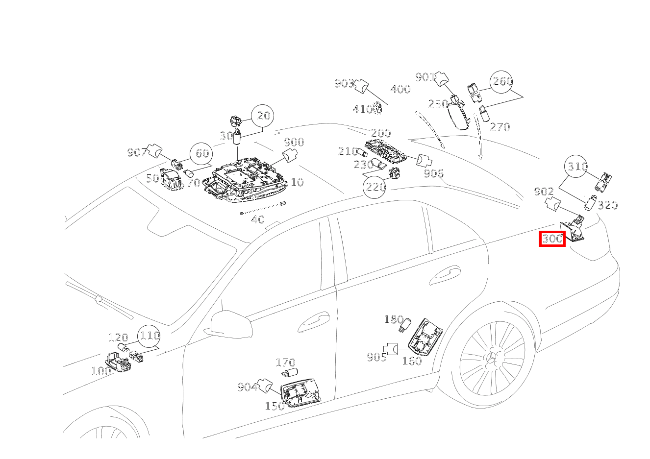 Innenleuchte HECKDECKEL E 350 4MATIC Limousine BCA 212 Innenleuchte HECKDECKEL E 350 4MATIC Limousine BCA 212