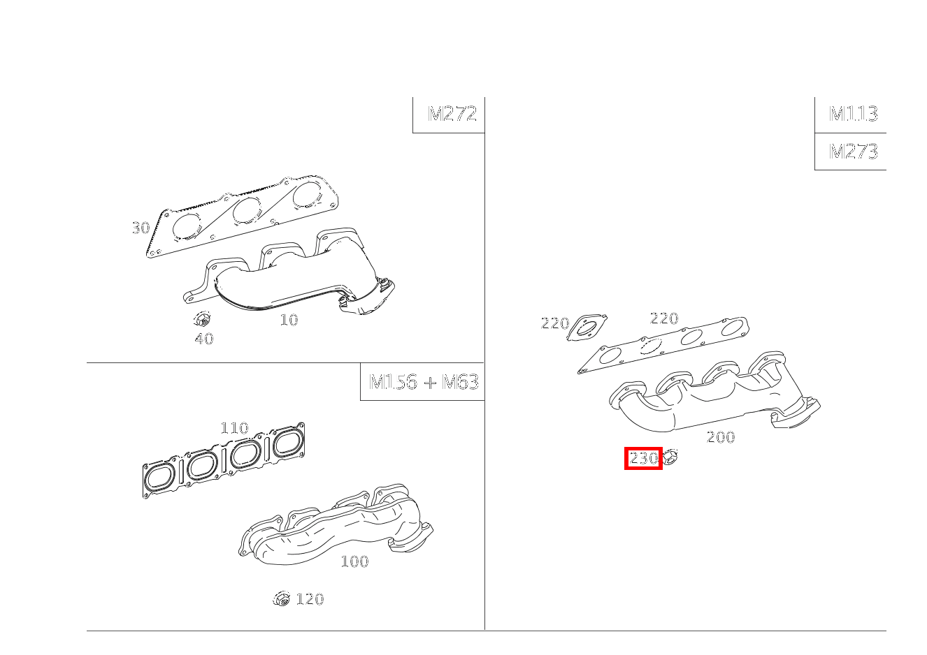 Sechskantmutter AUSPUFFKRUEMMER AN ZYLINDERKOPF; M6 ML 500 Off-Roader 164 Sechskantmutter AUSPUFFKRUEMMER AN ZYLINDERKOPF; M6 ML 500 Off-Roader 164