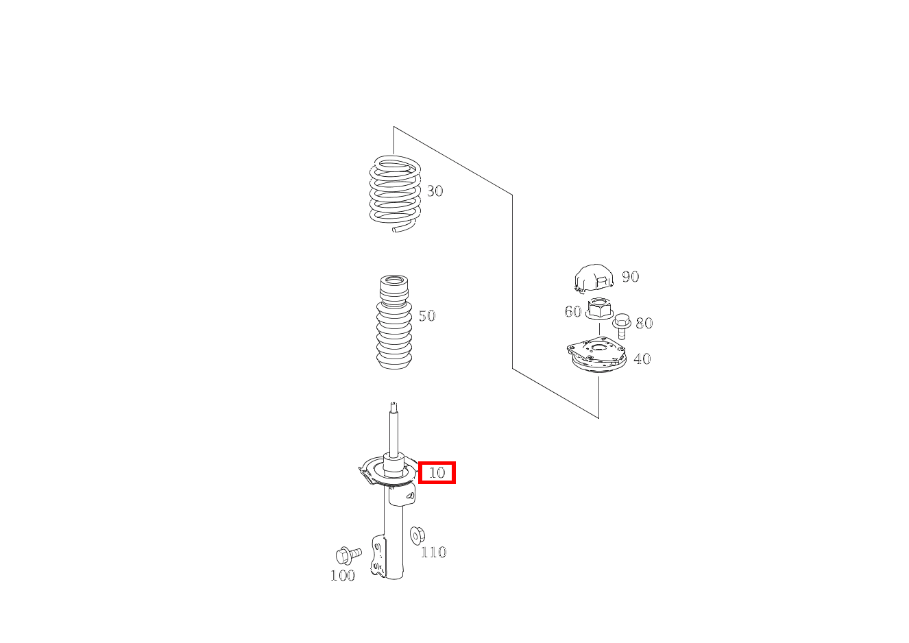Stossdämpfer VORN A 200 TURBO COUPE 169 Stossdämpfer VORN A 200 TURBO COUPE 169