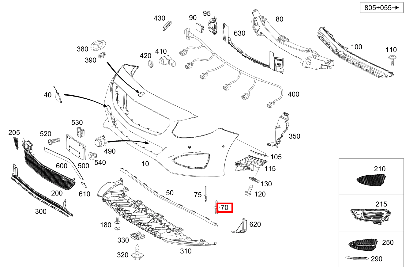 Spreizniet An Abdeckung; 5mm B 250 4MATIC Sports Tourer 246 Spreizniet An Abdeckung; 5mm B 250 4MATIC Sports Tourer 246