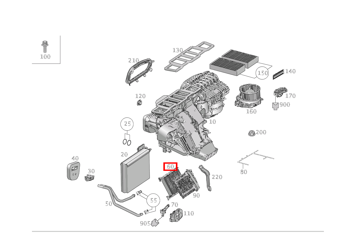 TEILESATZ WAERMETAUSCHER KLIMAANLAGE ML250BT 4M 166 TEILESATZ WAERMETAUSCHER KLIMAANLAGE ML250BT 4M 166