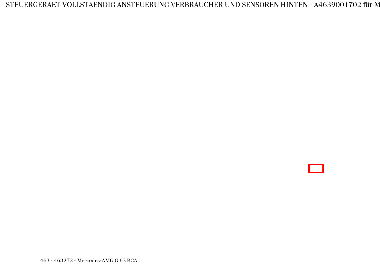 Steuergerät vollständig ANSTEUERUNG VERBRAUCHER UND SENSOREN HINTEN Mercedes-AMG G 63 BCA 463