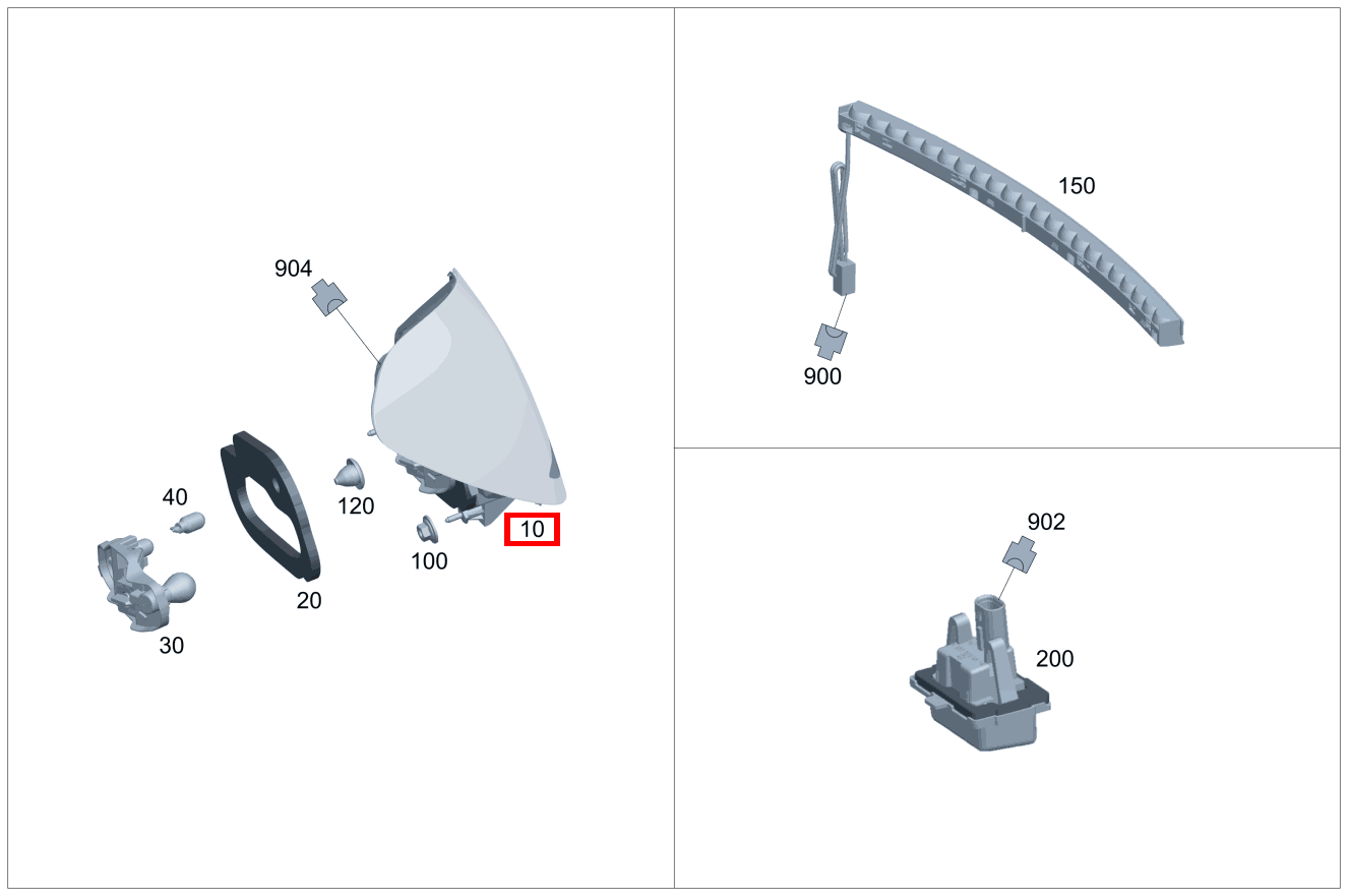 Heckleuchtenkombination Links C 300 4MATIC 274920 205
