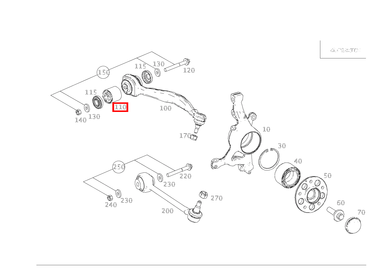HYDROLAGER Zugstrebe C 180 205 HYDROLAGER Zugstrebe C 180 205