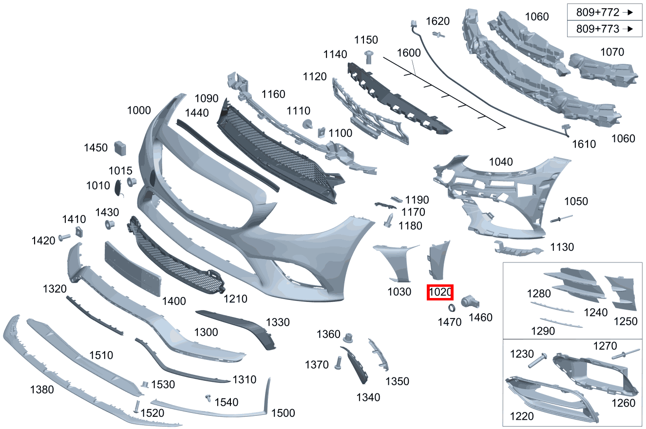 Abdeckung Stossfänger Vorn links Radabdeckung CLK 320 COUPE 209 Abdeckung Stossfänger Vorn links Radabdeckung CLK 320 COUPE 209