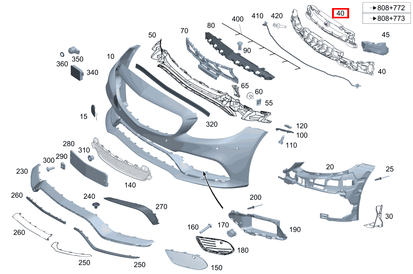 Pralldämpfer Mitte Mercedes-AMG C 63 S Cabriolet Edition 1 205