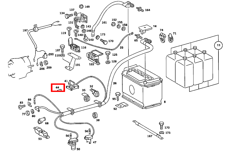 STECKERSTIFT TO 015 545 33 28; 4.0mm2 420 SEC COUPE mit Automatic 126