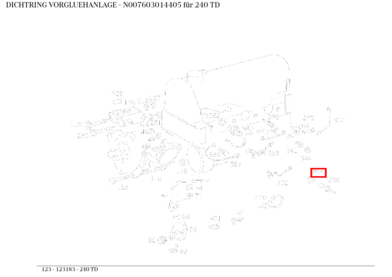 Dichtring VORGLUEHANLAGE 240 TD 123 Dichtring VORGLUEHANLAGE 240 TD 123