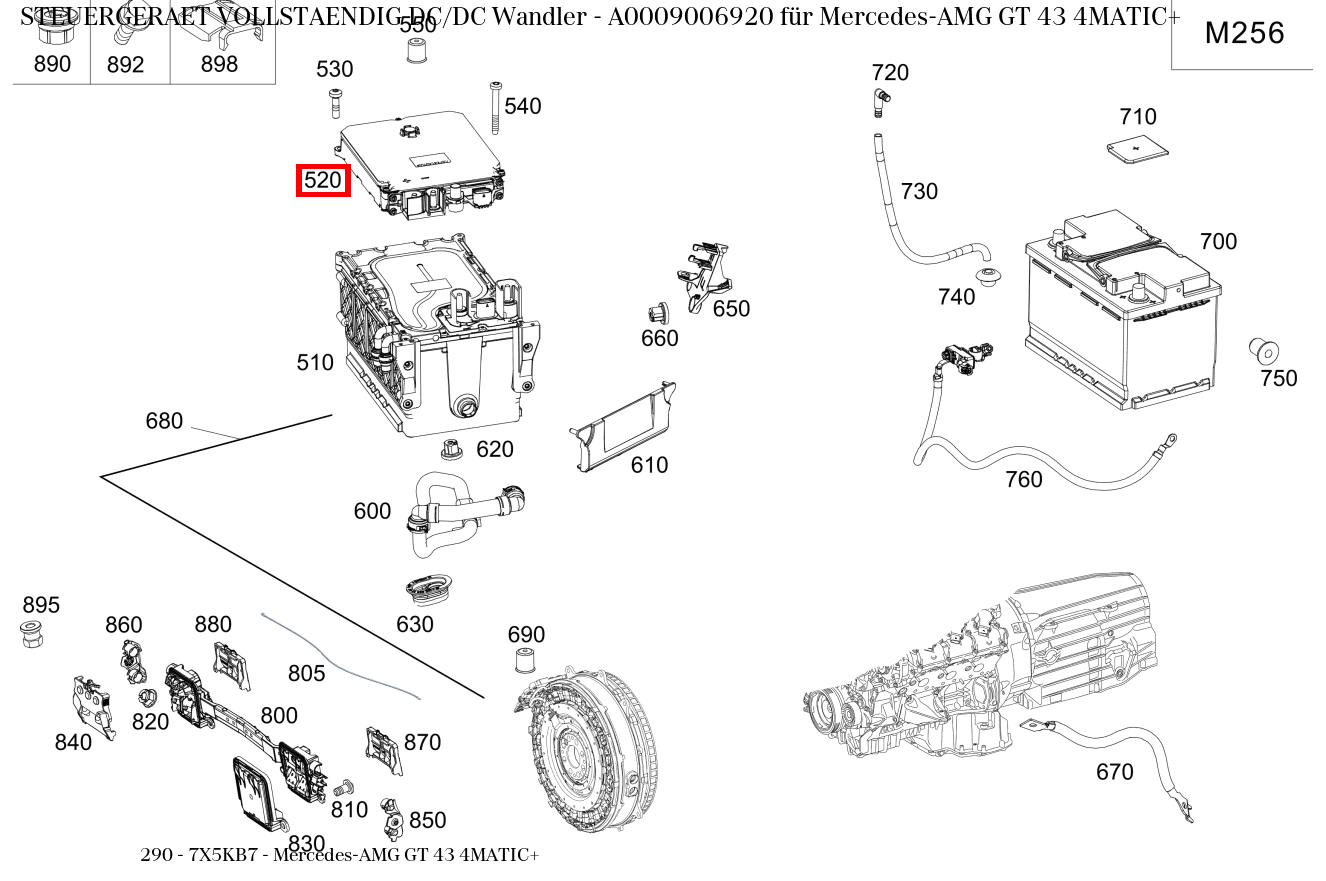 Steuergerät vollständig DC/DC Wandler Mercedes-AMG GT 43 4MATIC+ 290