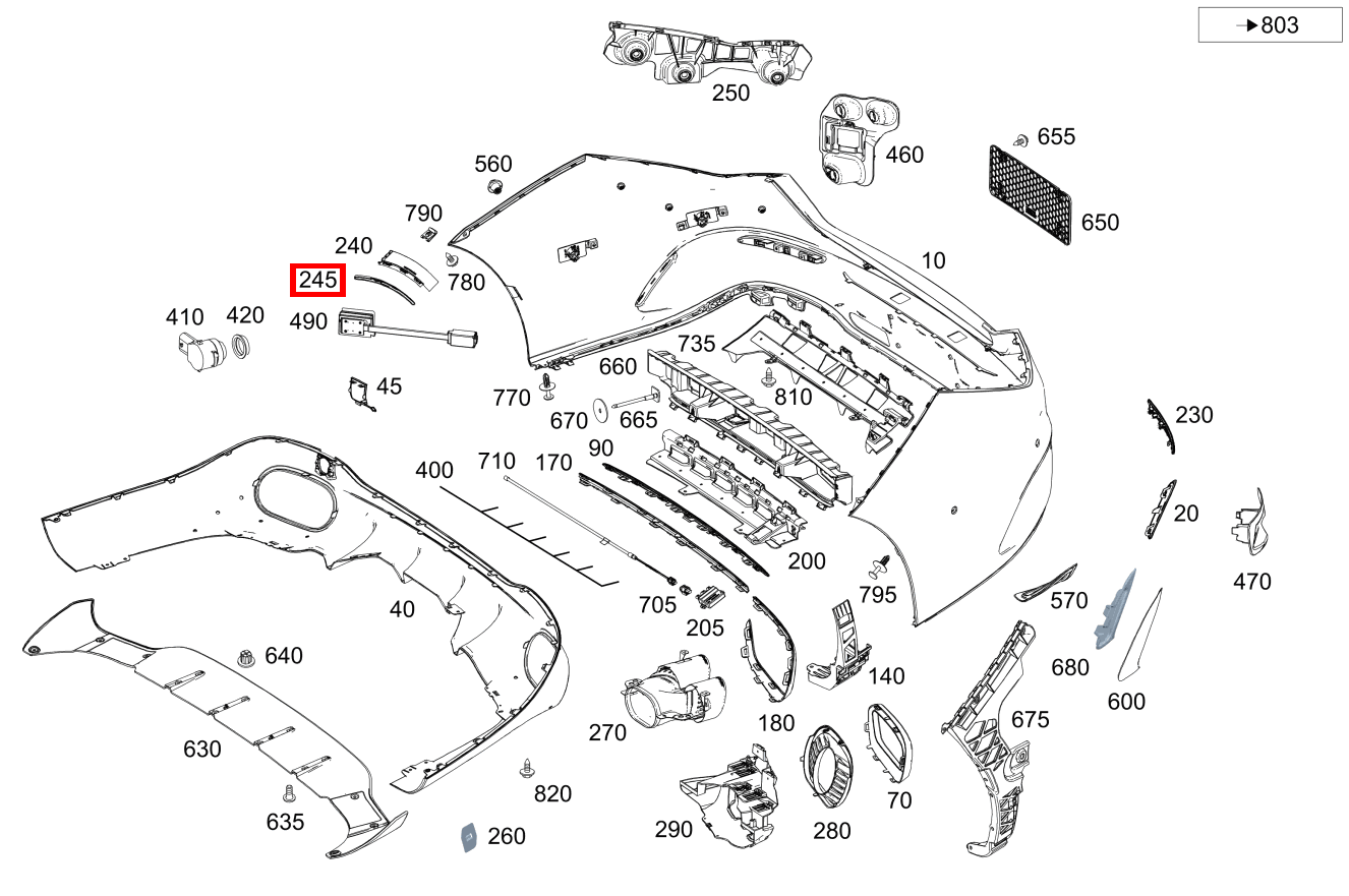 RADLAUFABDECKUNG Links Mercedes-AMG CLA 45 S 4MATIC+ Shooting Brake 118