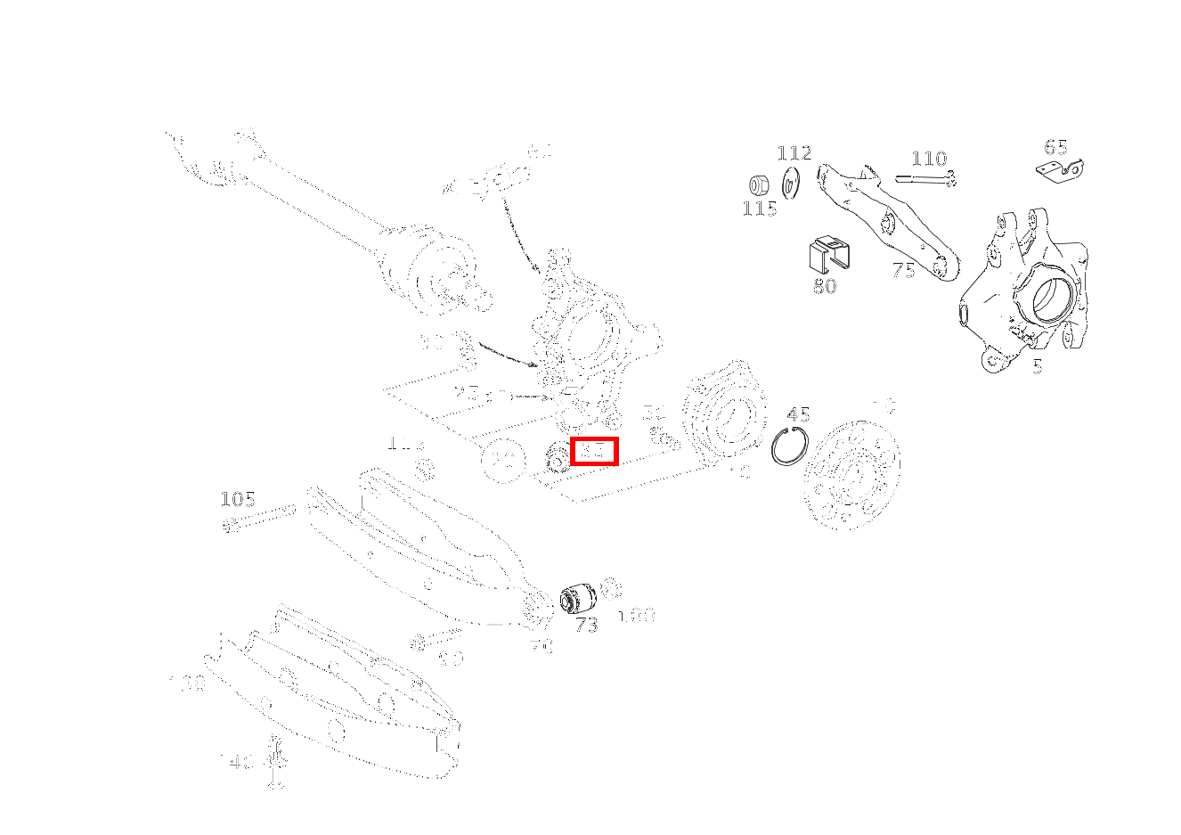 Gummilager RADTRAEGER SL 65 AMG Roadster BCA 230 Gummilager RADTRAEGER SL 65 AMG Roadster BCA 230