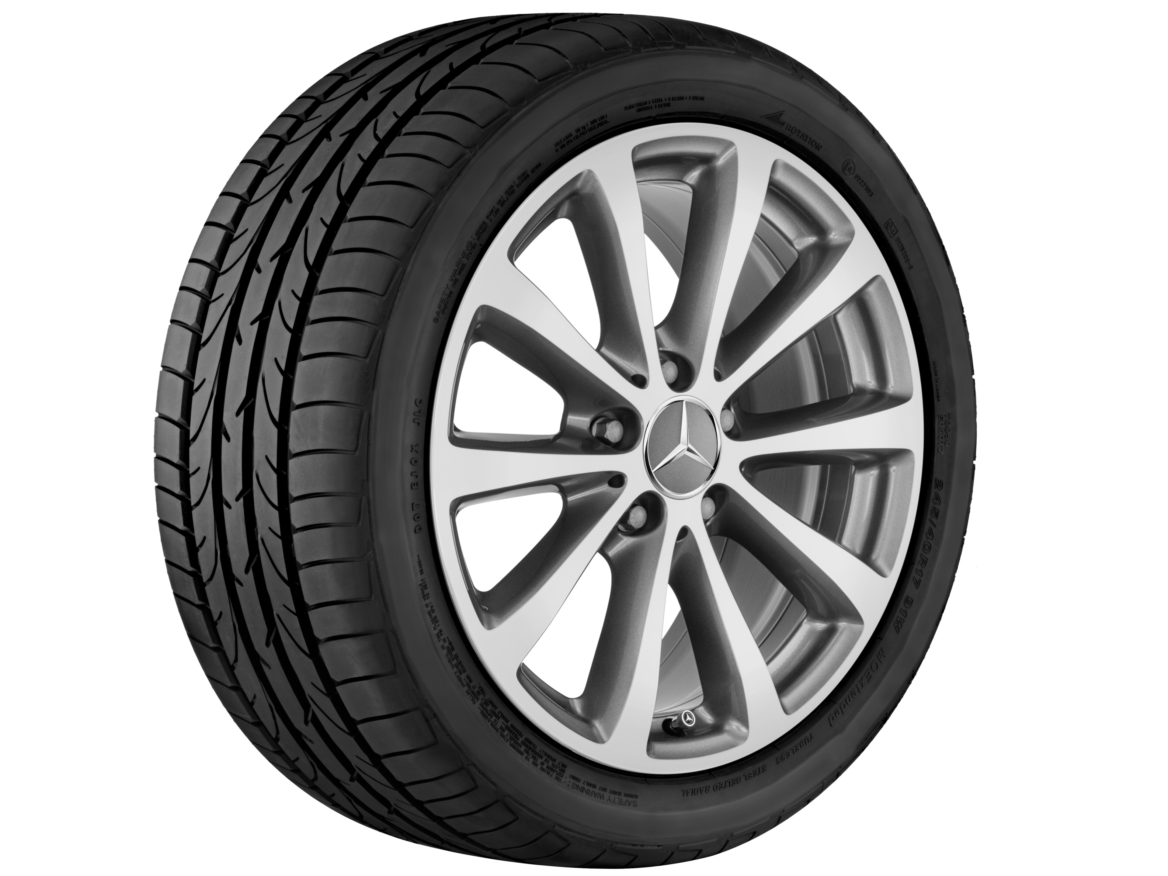 Mercedes-Benz - 10-Speichen-Rad, 43,2 cm (17 Zoll), glanzgedr 10-Speichen-Rad, 43,2 cm (17 Zoll), glanzgedr