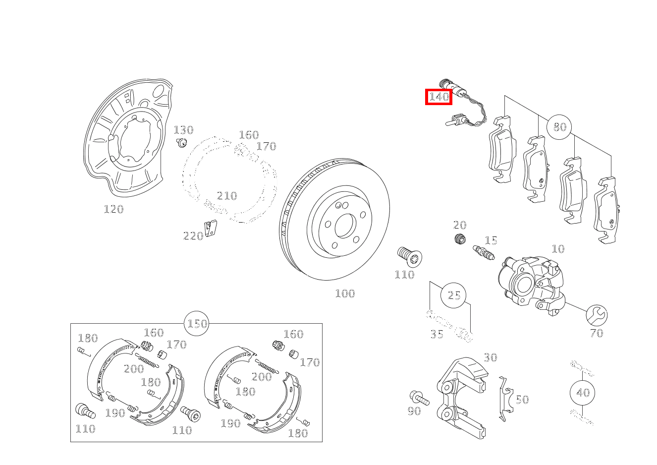 Belagverschleisssensor BREMSBELAGVERSCHLEISSANZEIGE HINTERACHSE S 550 Limousine lang BCA 221 Belagverschleisssensor BREMSBELAGVERSCHLEISSANZEIGE HINTERACHSE S 550 Limousine lang BCA 221