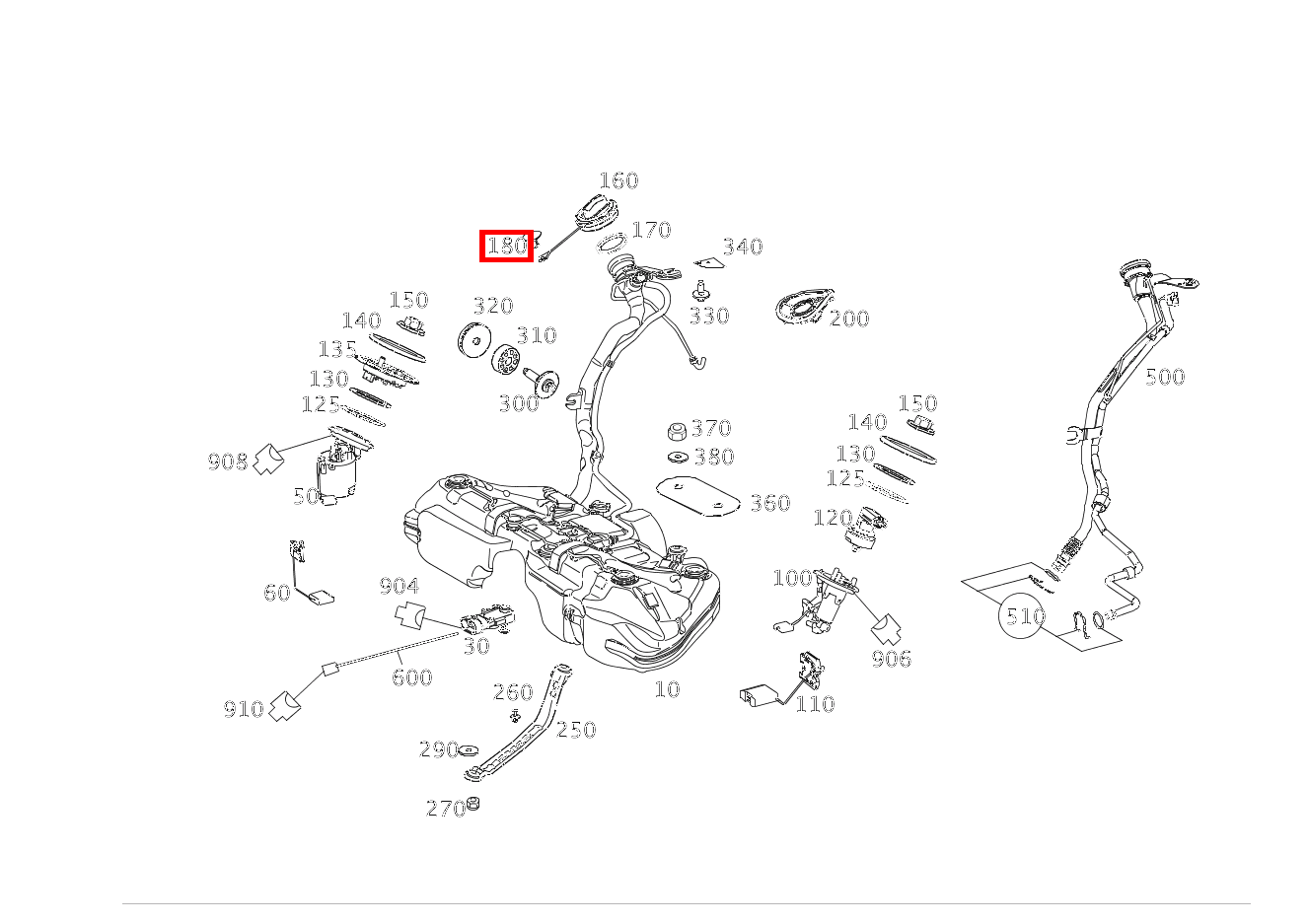 Spreizniet BEFESTIGUNG TANKVERSCHLUSS; 5.2 MM GLK 350 4MATIC 204 Spreizniet BEFESTIGUNG TANKVERSCHLUSS; 5.2 MM GLK 350 4MATIC 204