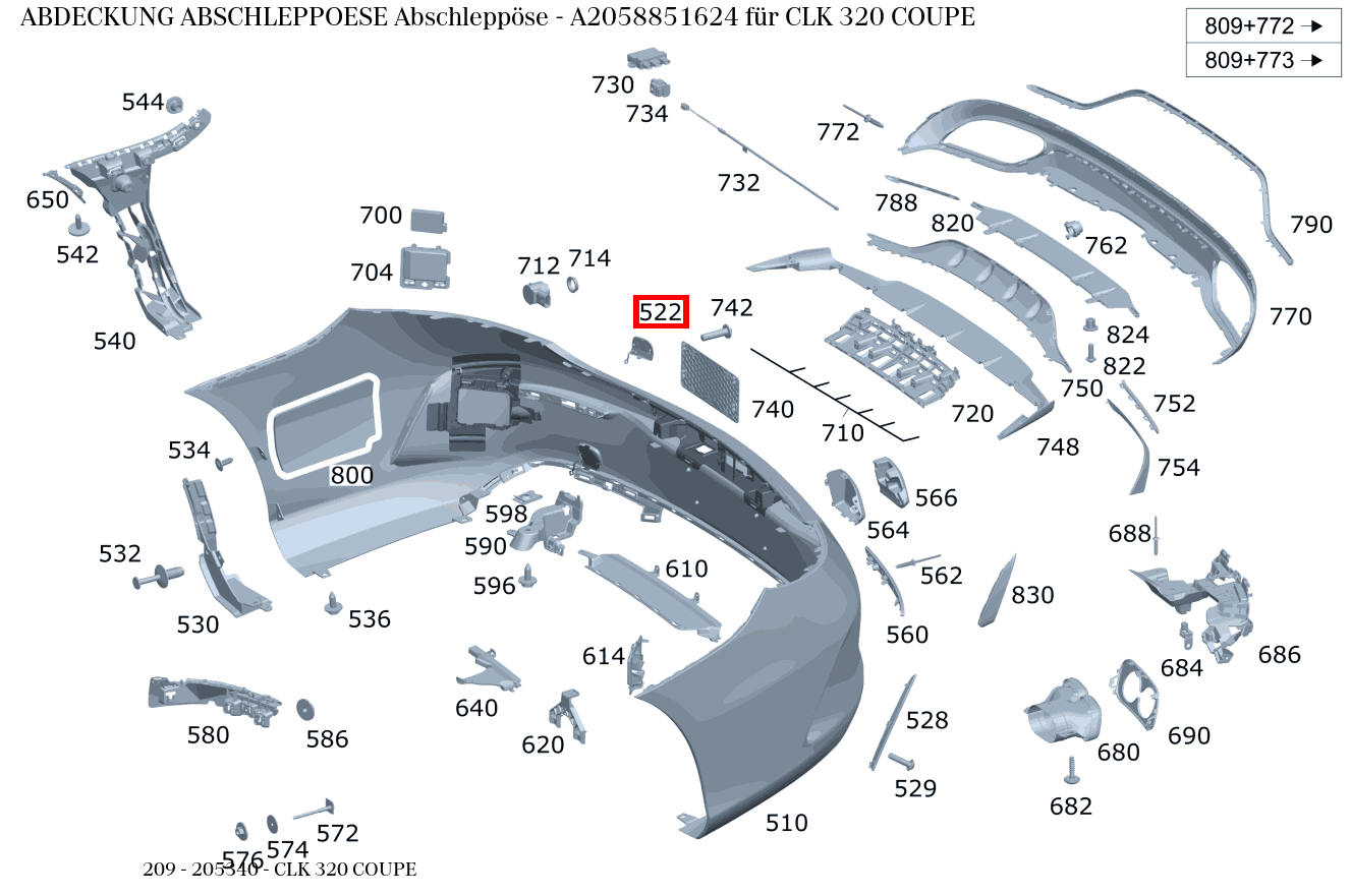 Abdeckung Abschleppöse Abschleppöse CLK 320 COUPE 209 Abdeckung Abschleppöse Abschleppöse CLK 320 COUPE 209