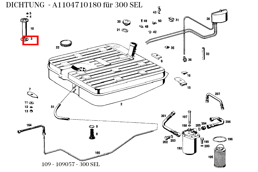 ABDICHTUNG 300 SEL 109 ABDICHTUNG 300 SEL 109