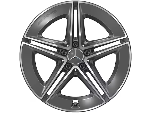 AMG 5-Doppelspeichen-Rad, 19 Zoll, glanzgedreht 9 J x 19 ET 16, tantalgrau, glanzgedreht