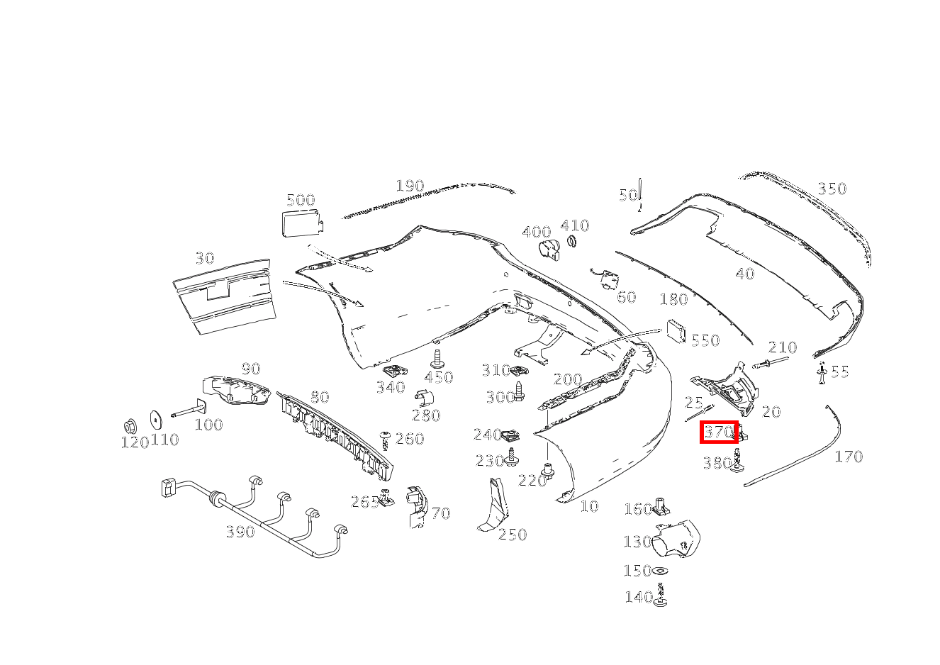 KUNSTSTOFFMUTTER BEFESTIGUNG ENDROHRBLENDE E 500/550 CABR. 207