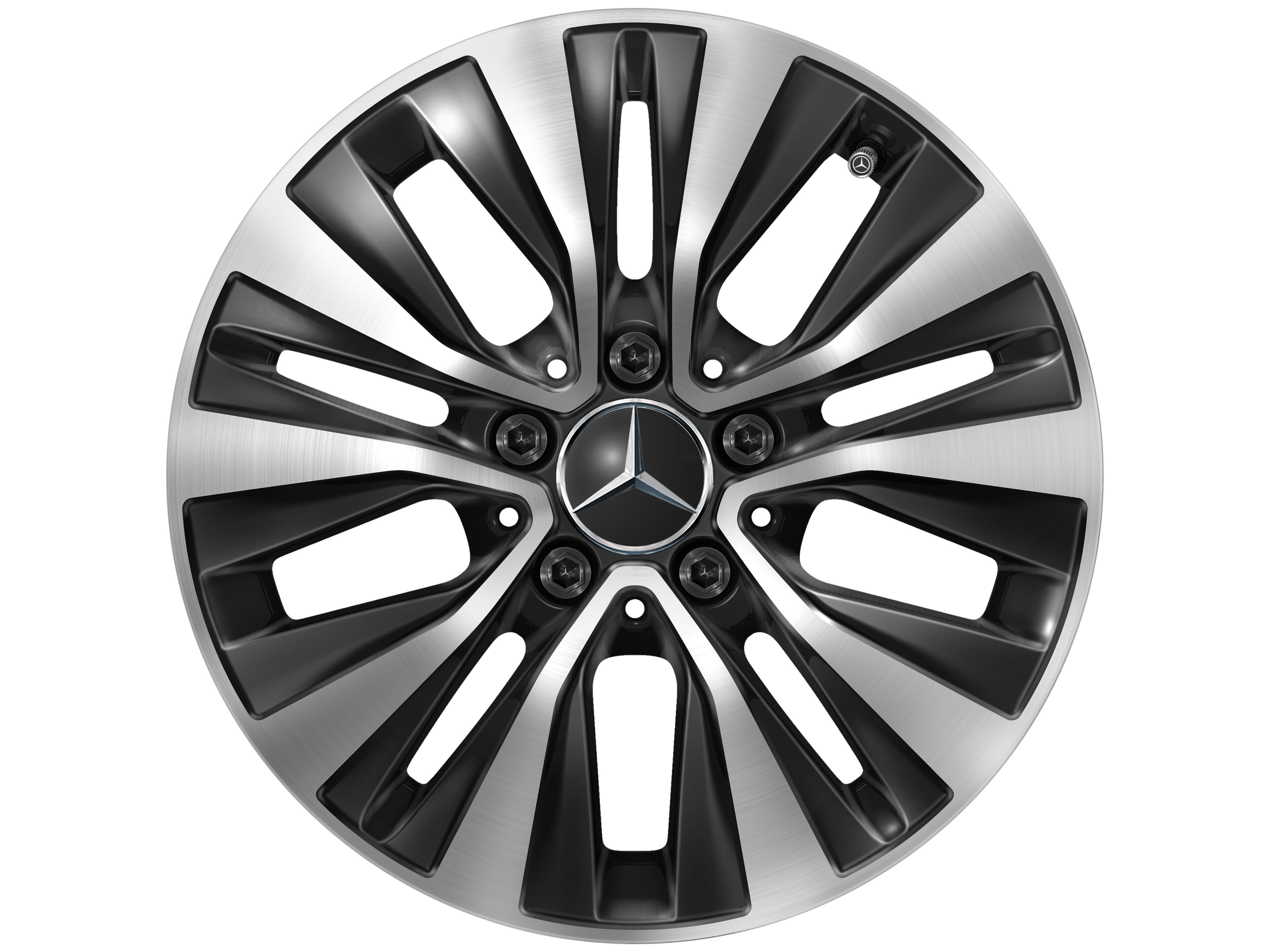 5-Doppelspeichen-Rad, Aero, 16 Zoll, 6,5 J x 16 ET 44, schwarz