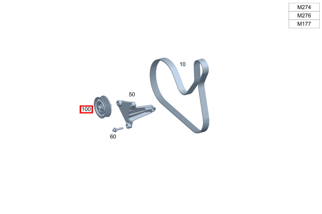 Umlenkrolle AN GENERATOR E 200 Limousine 213 Umlenkrolle AN GENERATOR E 200 Limousine 213