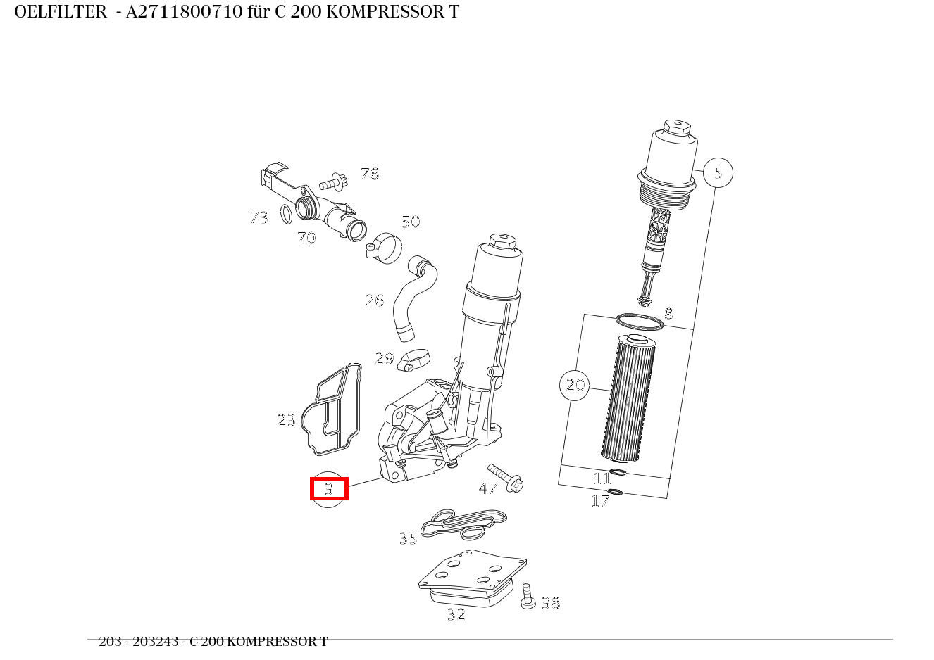 Ölfilter C 200 KOMPRESSOR T 203
