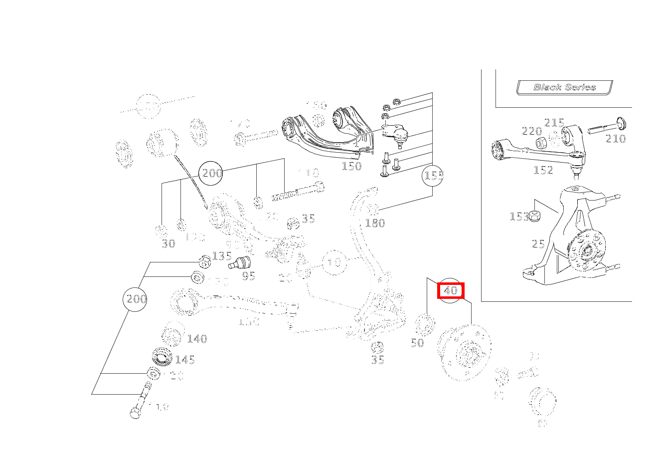 Vorderradnabe LINKS UND RECHTS SL 65 AMG Roadster BCA 230 Vorderradnabe LINKS UND RECHTS SL 65 AMG Roadster BCA 230