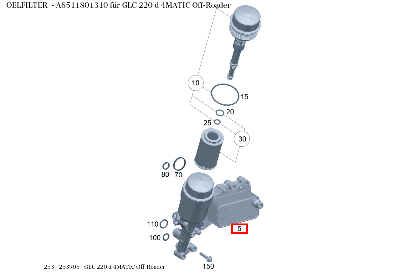 Ölfilter GLC 220 d 4MATIC Off-Roader 253 Ölfilter GLC 220 d 4MATIC Off-Roader 253