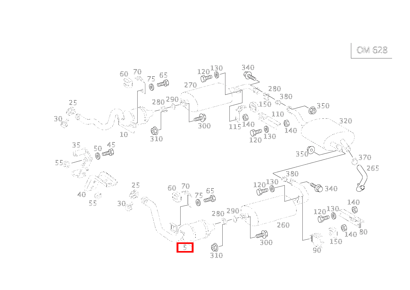 Abgasleitung VORNE LINKS G 400CDI 4X4 2850 463 Abgasleitung VORNE LINKS G 400CDI 4X4 2850 463