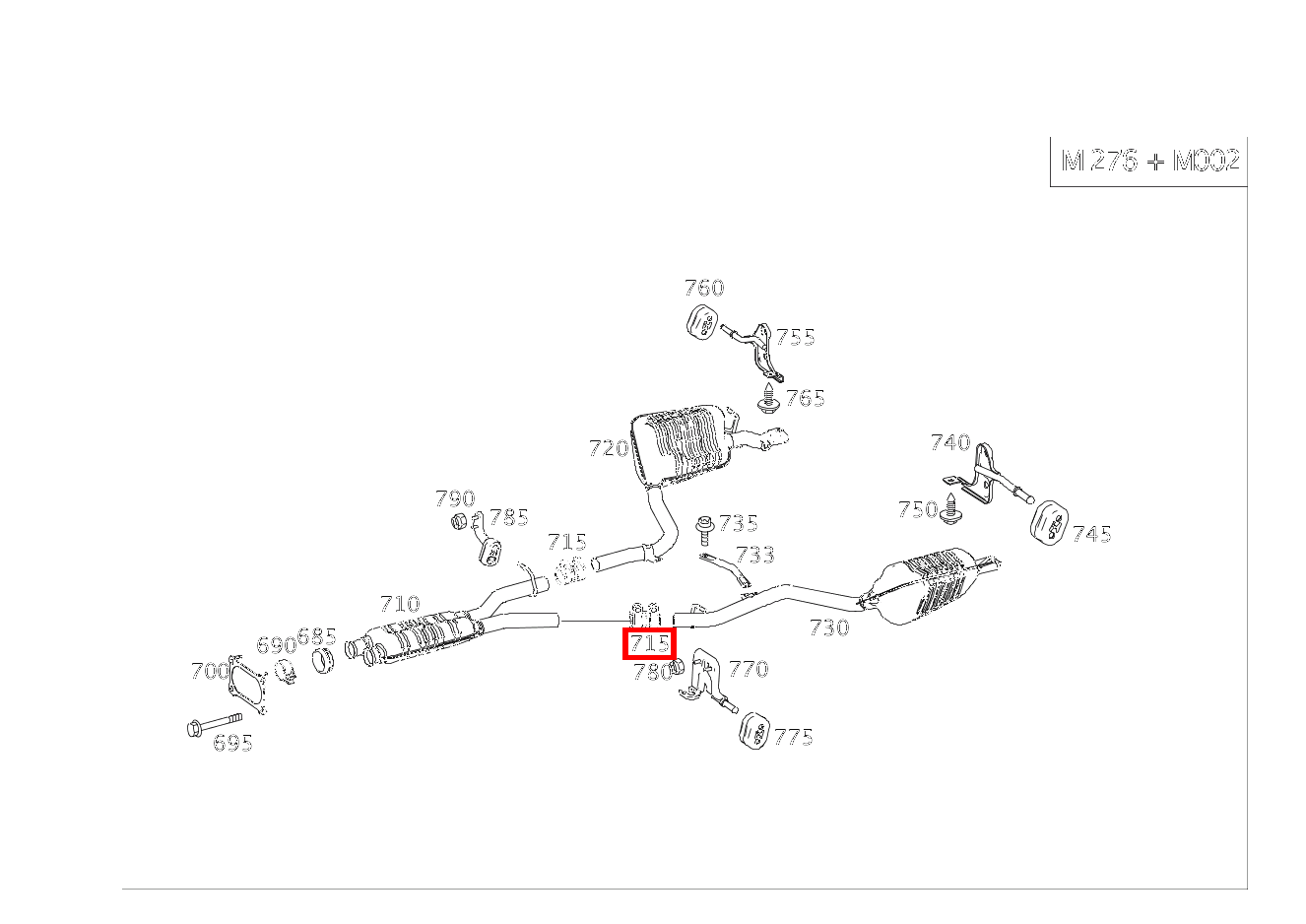 Rohrschelle Abgasanlage Links und rechts; Ø 55 MM CLS 450 4MATIC 218 Rohrschelle Abgasanlage Links und rechts; Ø 55 MM CLS 450 4MATIC 218