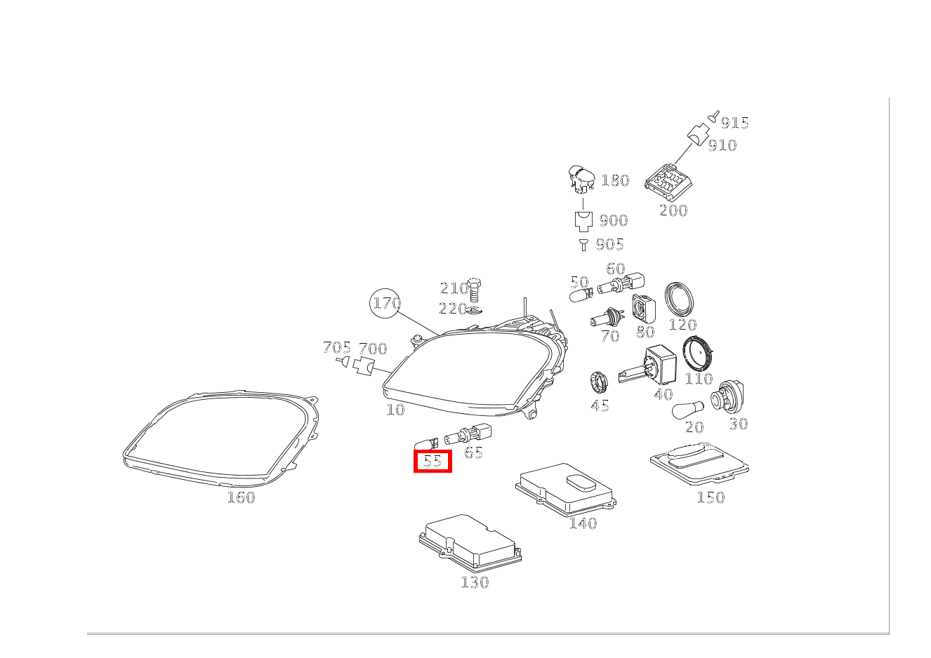 Glühlampe ZUSATZBLINKLEUCHTE; 12V-5W GL 500 4MATIC Off-Roader 164