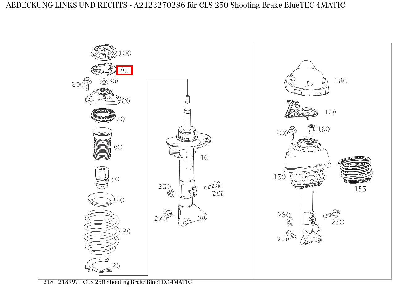 Abdeckung LINKS UND RECHTS CLS 250 Shooting Brake BlueTEC 4MATIC 218 Abdeckung LINKS UND RECHTS CLS 250 Shooting Brake BlueTEC 4MATIC 218