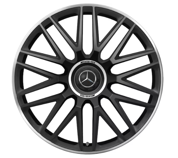 AMG Schmiederad 10-Speichen-Design, 21 Zoll, 10,5 J x 21 ET 50, schwarz matt AMG Schmiederad 10-Speichen-Design, 21 Zoll, 10,5 J x 21 ET 50, schwarz matt