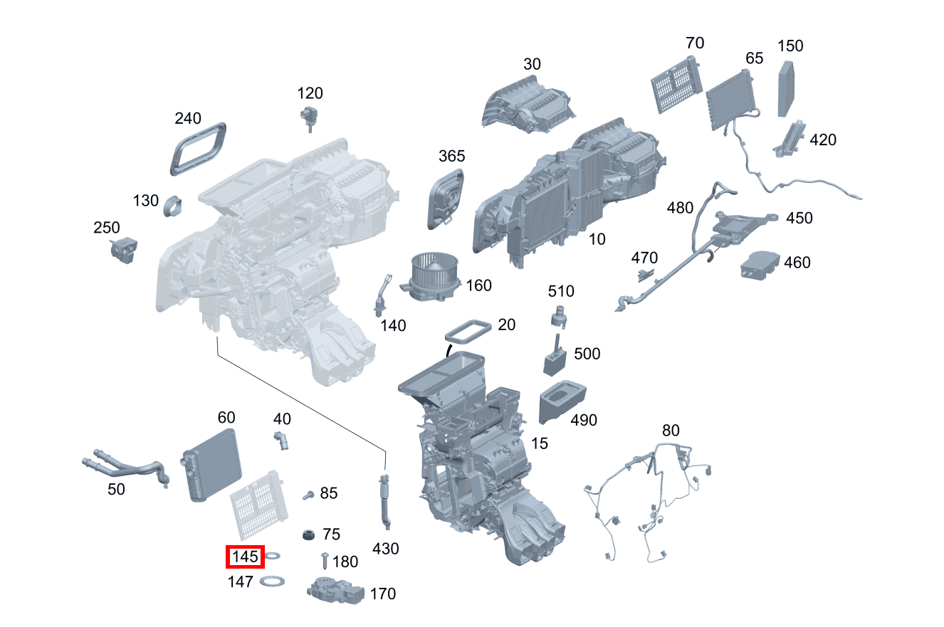 PROFILDICHTRING AN VERDAMPFER GLE 350 e 4MATIC 213