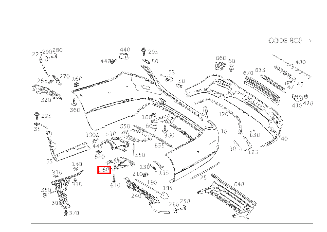 Endrohrblende LINKS S 65 AMG Limousine lang BCA 222 Endrohrblende LINKS S 65 AMG Limousine lang BCA 222