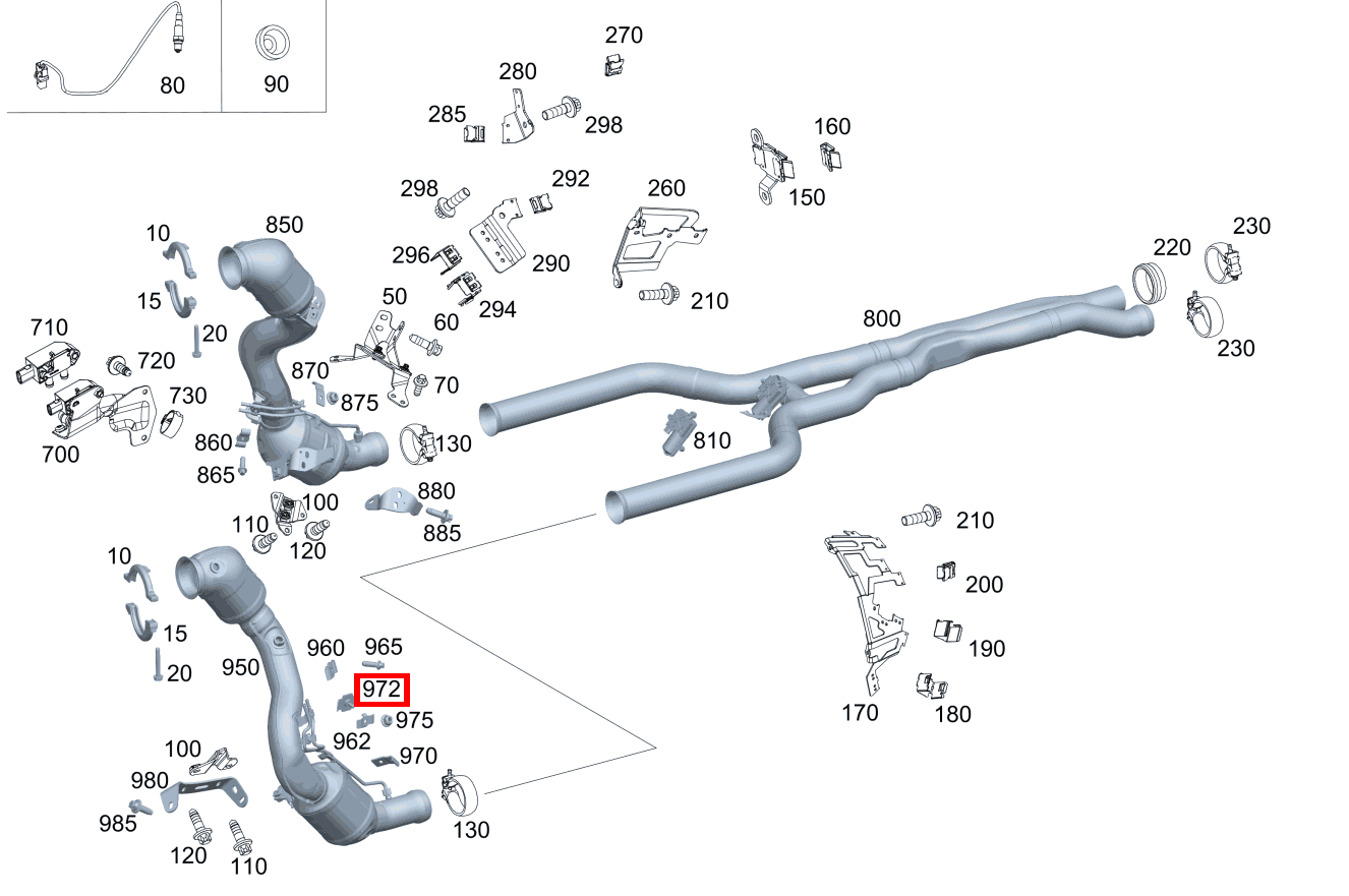 Befestigungsbügel Befestigung Halter links Mercedes-AMG GLC 63 S 4MATIC+ Coupé 253