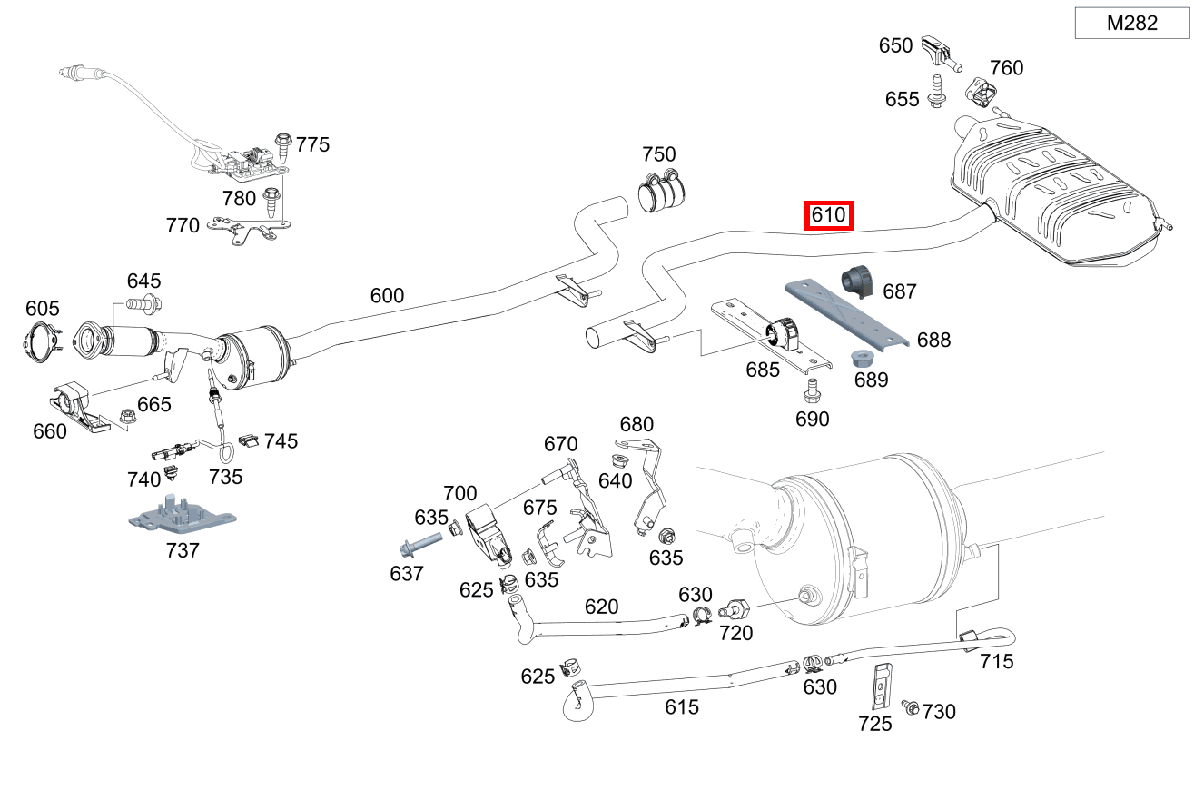 Abgasanlage Hinten für A 177, GLB 247-Klasse kaufen