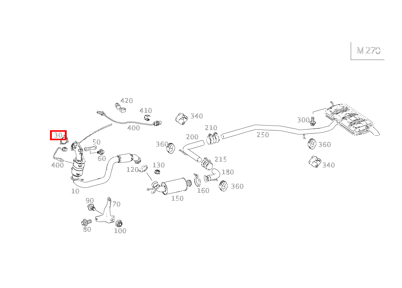 Flanschdichtung ZWISCHEN AUSPUFFKRUEMMER UND ZYLINDERKOPF B200 NGD 242