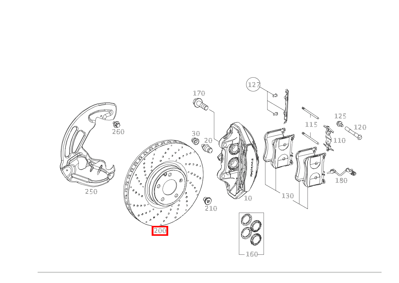 Bremsscheibe belüftet Rechts S 500 Limousine lang 222