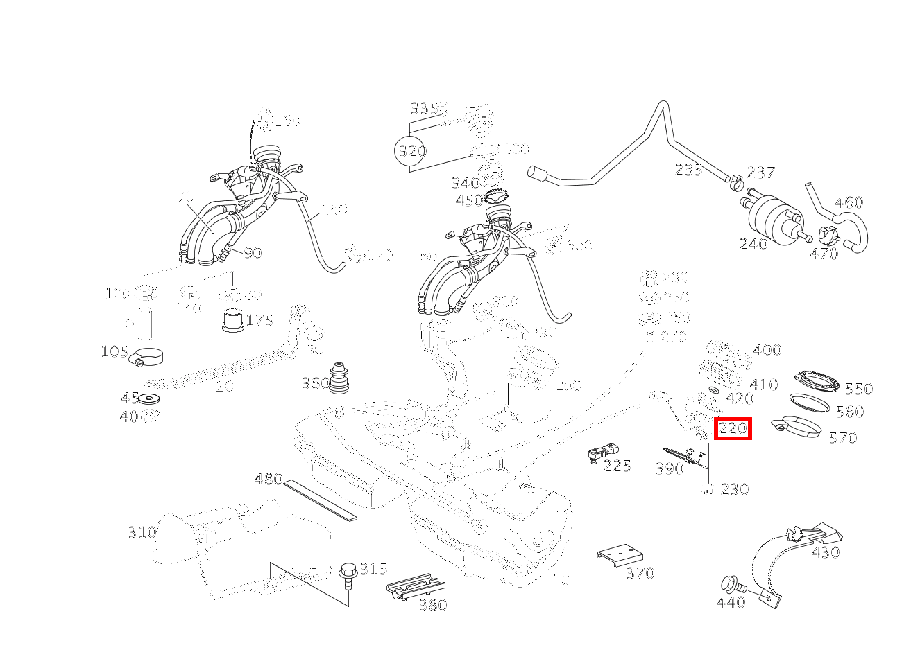 Befestigungsplatte MIT VORRATSGEBER; MAPPS/ECE CLK 55 AMG Cabriolet 209
