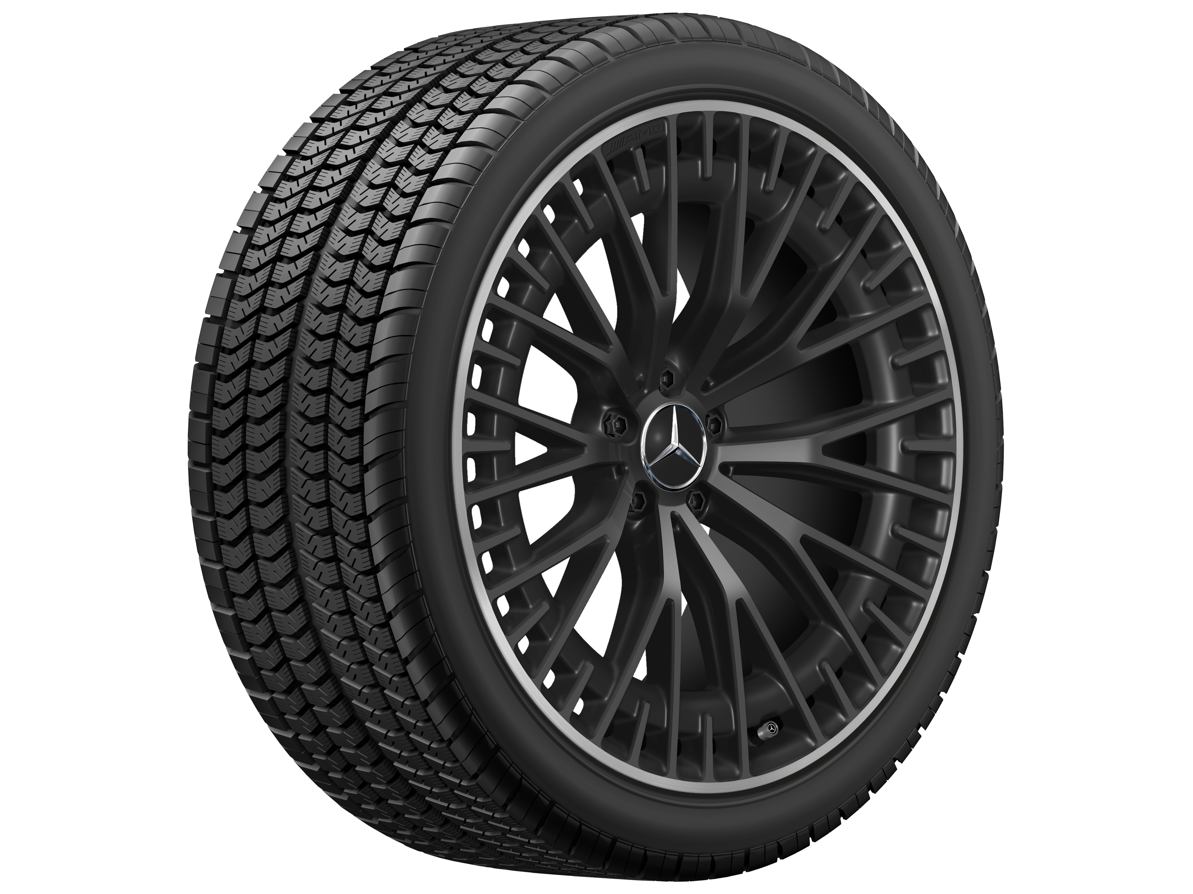 Mercedes-Benz - AMG Vielspeichen-Rad, 21 Zoll, 10 J x 21 ET 47, schwarz matt