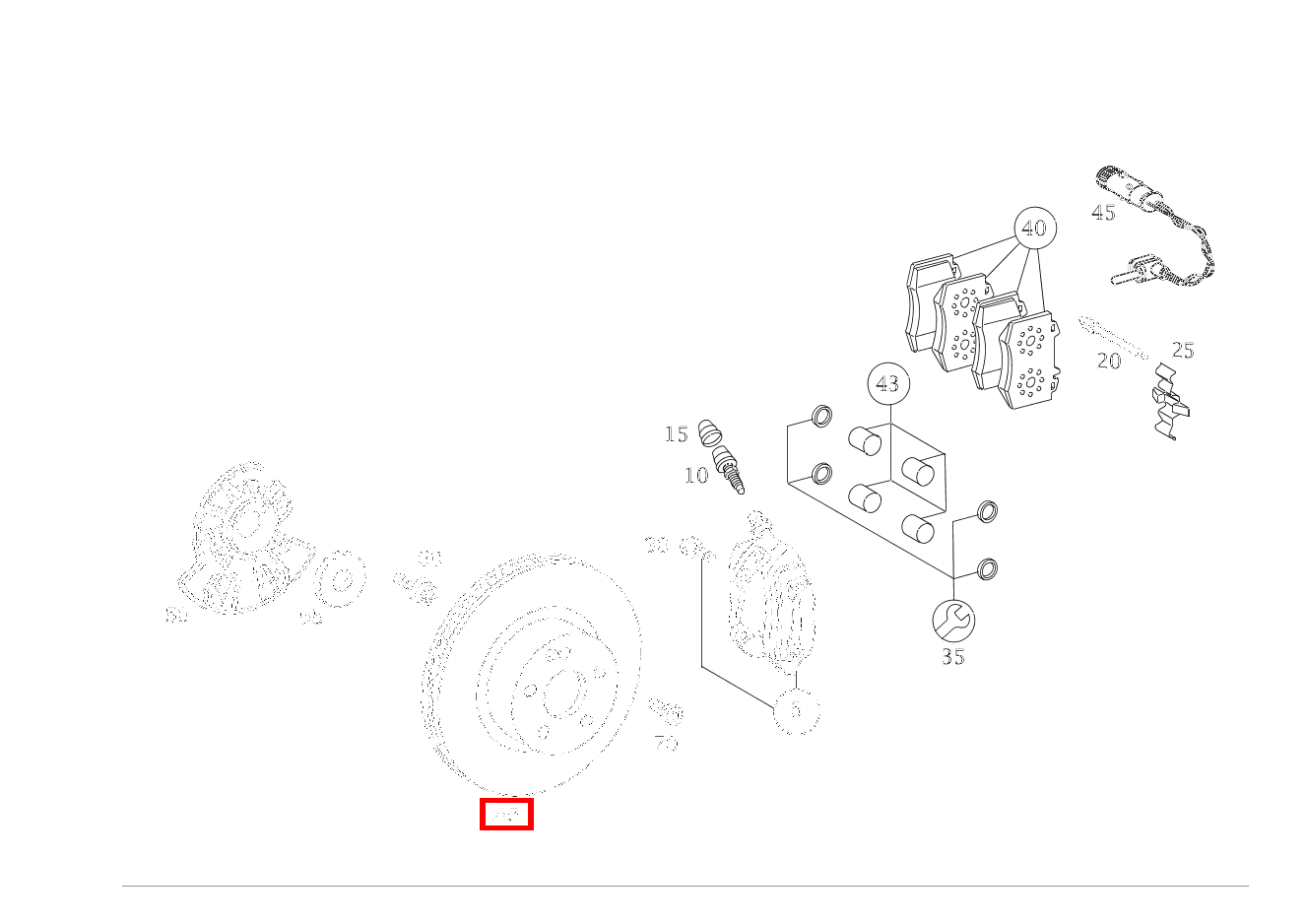 Bremsscheibe Vorne rechts S 320 Limousine (langer Radstand) 220